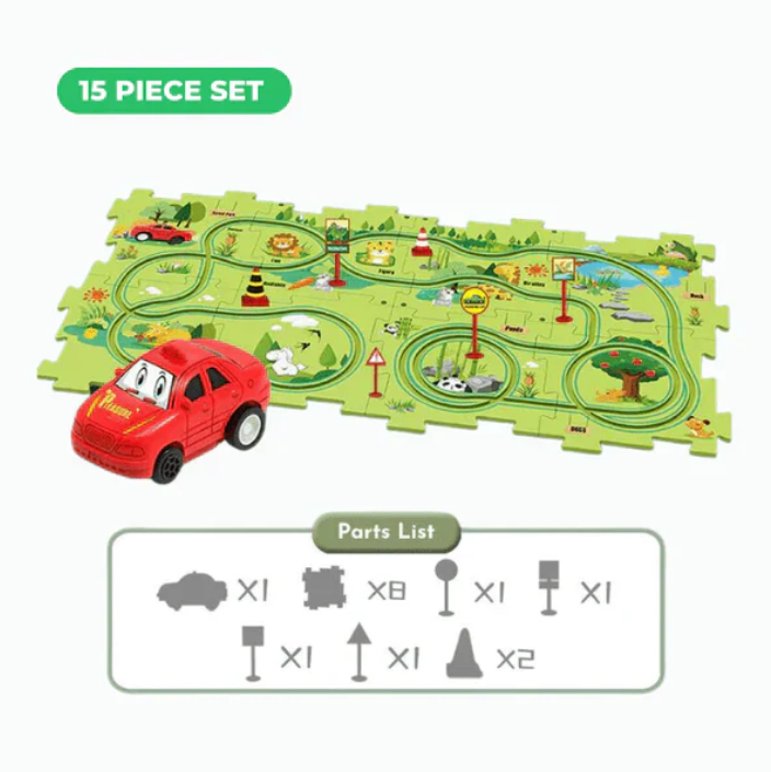 Puzzle Racer Kids Car Track Set